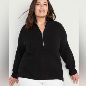 NWT! Rib-Knit Quarter-Zip Sweater for Women - Size Large ♠️